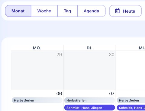 Buchungsübersicht Feature 5