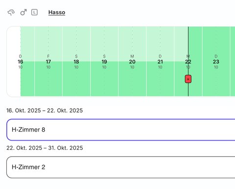 Buchungsübersicht Feature 2